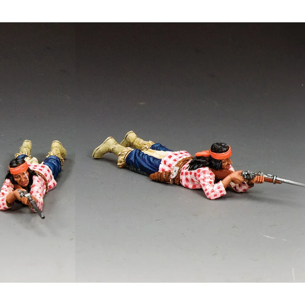 Lying Prone Apache firing Carbine 1/30 Figure KING & COUNTRY (TRW190) 1:30 Scale Metal by King and Country