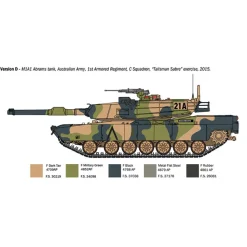 M1A1/A2 Abrams 1/35 Kit 1:35 Scale Plastic Model Kit by Italeri