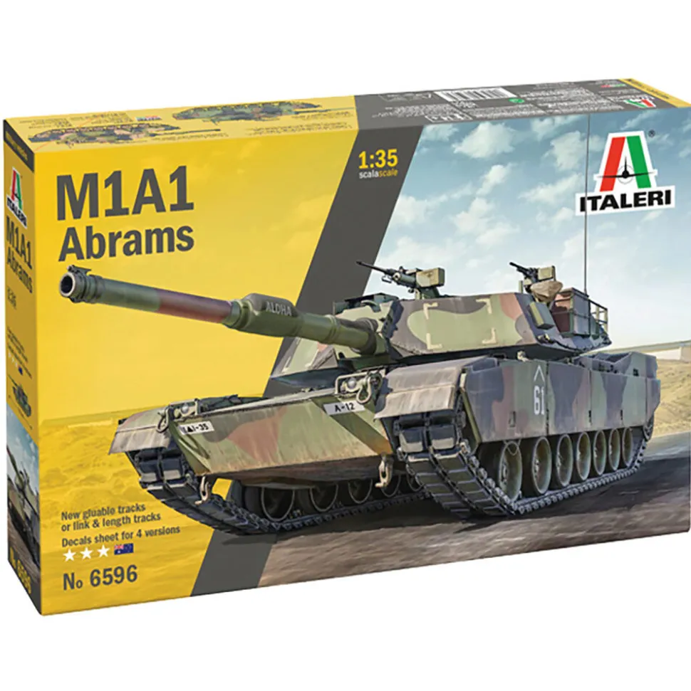 M1A1/A2 Abrams 1/35 Kit 1:35 Scale Plastic Model Kit by Italeri