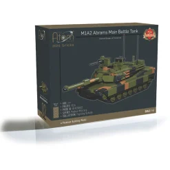 M1A2 Abrams Building Block Model - 1024 Pieces 1:48 Scale Building Brick Set by Atom Brick Company