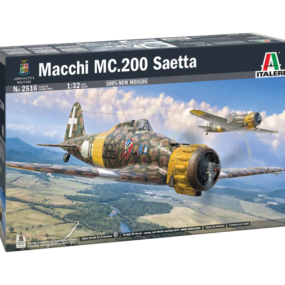 Macchi MC.200 Saetta 1/32 Kit Italeri (2516) 1:32 scale Plastic by Italeri