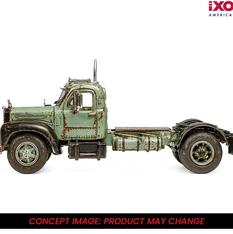 1953 Mack B61 - Rusty Green and Black 1:64 Scale Diecast Model Truck by IXO Models