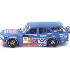 Mad Mike 1976 Mazda RX3 Station Wagon - Blue 1:64 Scale Diecast Model Car by Inno Models