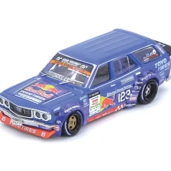 Mad Mike 1976 Mazda RX3 Station Wagon - Blue 1:64 Scale Diecast Model Car by Inno Models