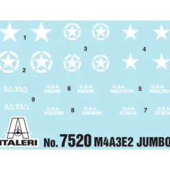 M4A3E2 “Jumbo” Sherman 1/72 Kit 1:72 Scale Plastic Model Kit by Italeri