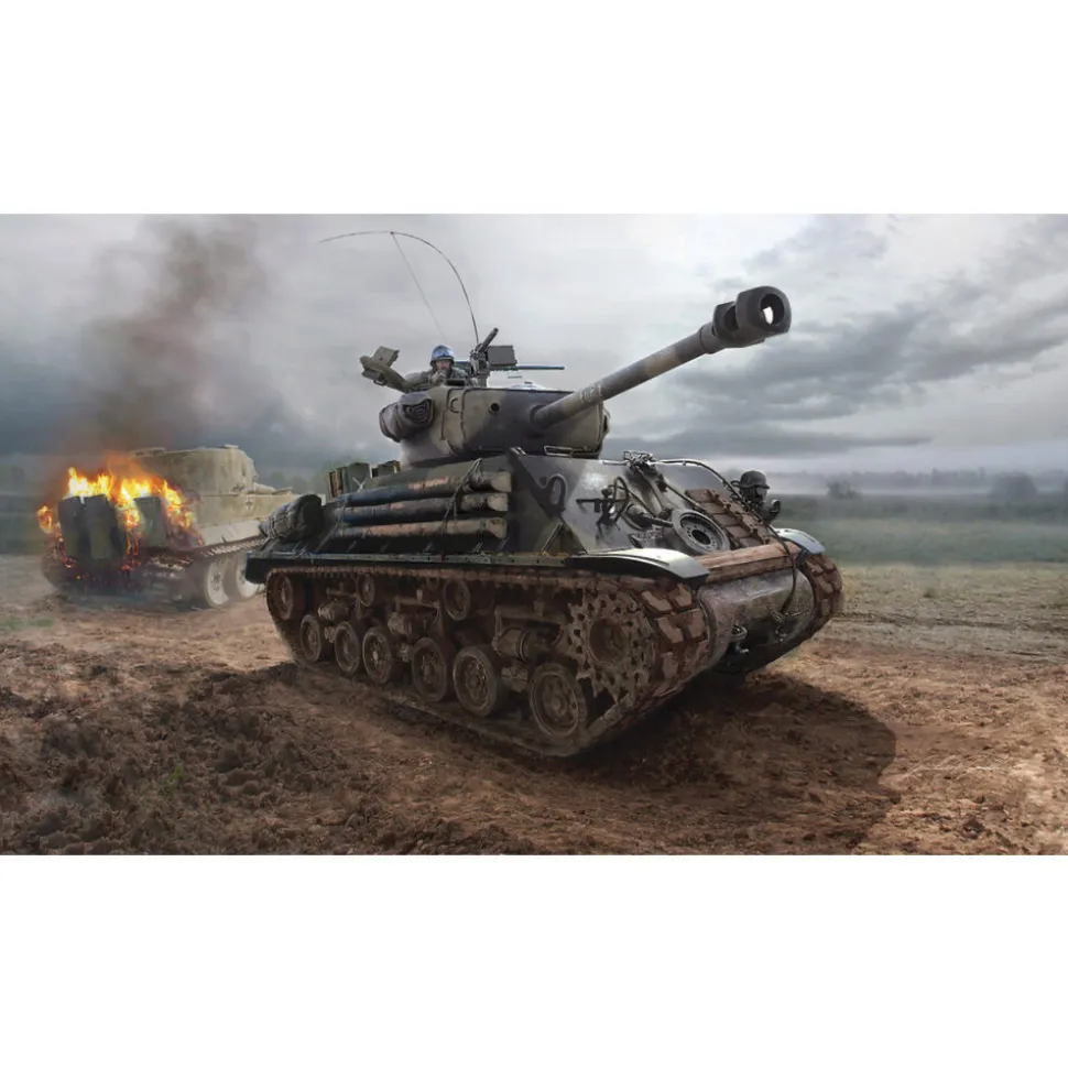 M4A3E8 Sherman “Fury” 1/35 Kit 1:35 Scale Plastic Model Kit by Italeri