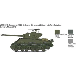 M4A3E8 Sherman 1/56 Kit 1:56 Scale Plastic Model Kit by Italeri