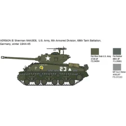 M4A3E8 Sherman 1/56 Kit 1:56 Scale Plastic Model Kit by Italeri
