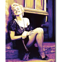 Marliyn Monroe Purple Metal Sign 2923 Tin by Desperate Enterprises