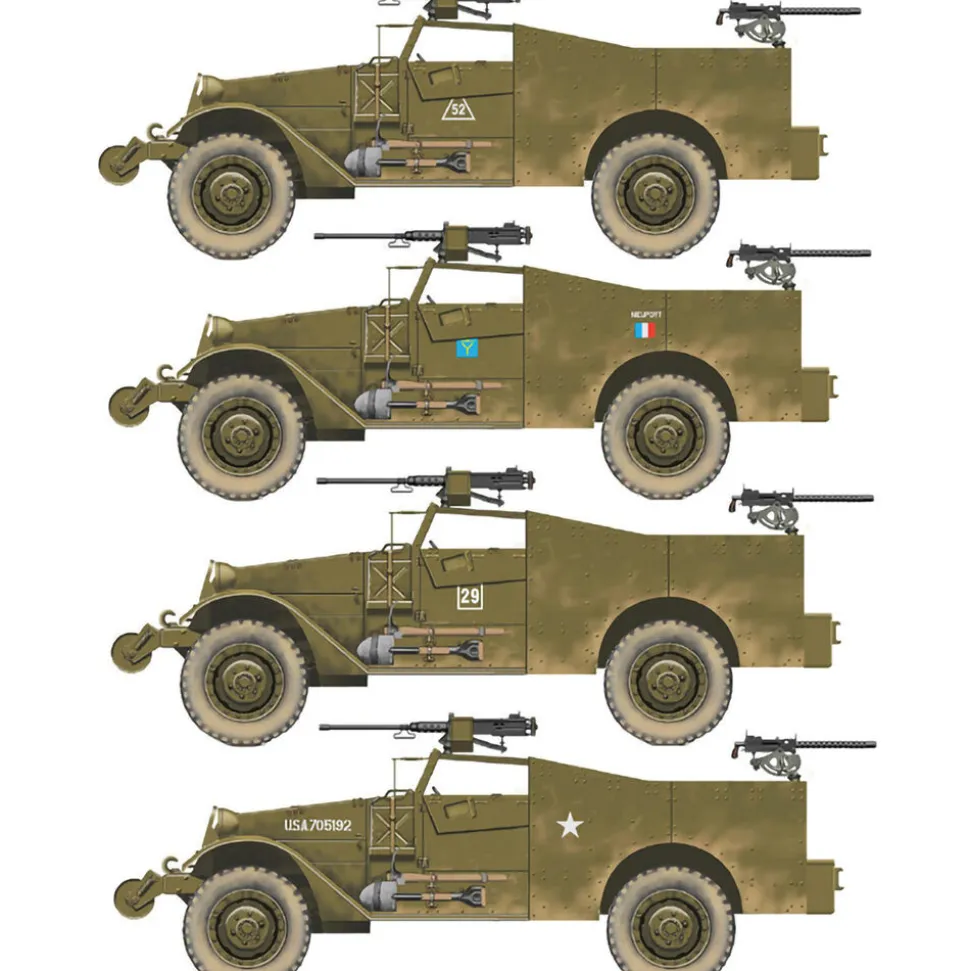 M3A1 Scout Car 1/72 Kit Italeri (7063) 1:72 Scale Plastic by Italeri