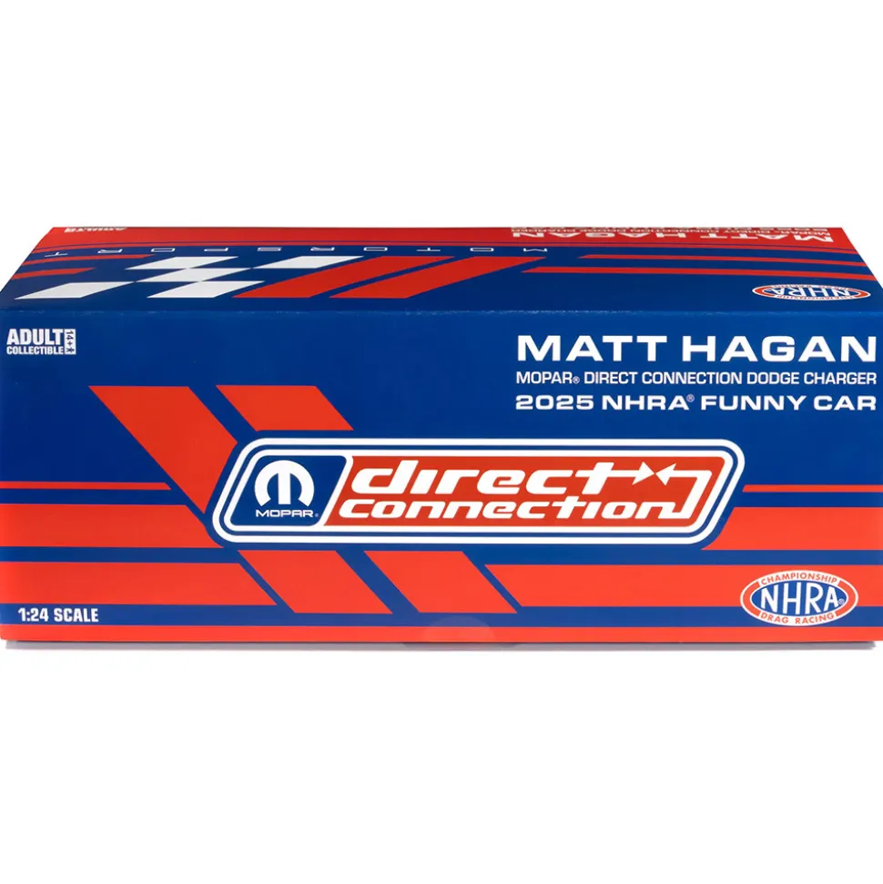 2025 Matt Hagan Direct Connection Dodge Charger Funny Car 1:24 Scale Diecast Model Car by Auto World