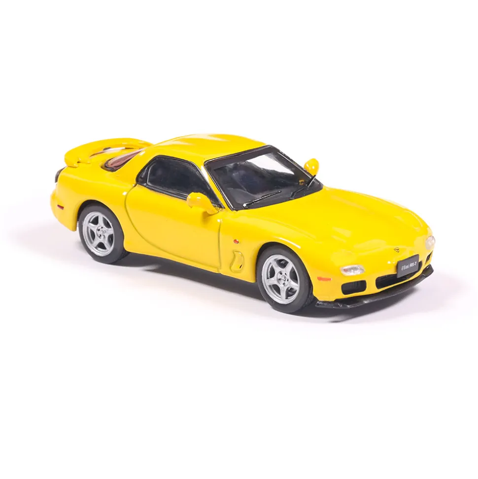 1991 Mazda RX-7 - Competition Yellow Mica 1:64 Scale Diecast Model Car by IXO Models