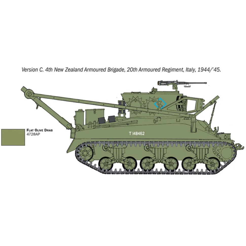 M32B1 Armored Recovery Vehicle 1/35 Kit 1:35 Scale Plastic Model Kit by Italeri