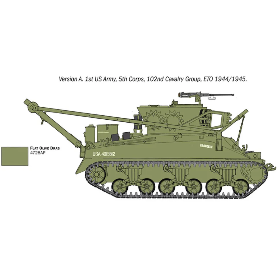 M32B1 Armored Recovery Vehicle 1/35 Kit 1:35 Scale Plastic Model Kit by Italeri