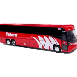 MCI D4520 Coach Bus: Burlington Trailways 1:87 Scale Diecast Model Bus by Iconic Replicas