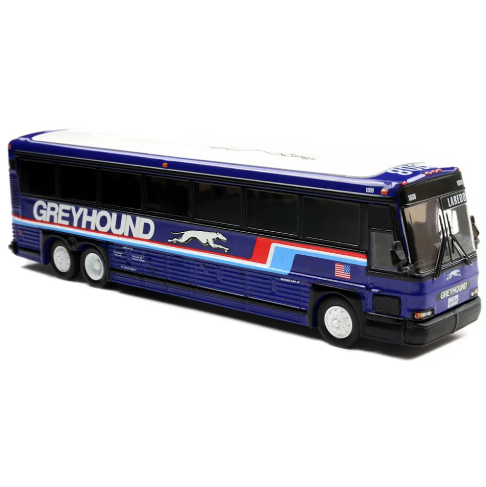MCI D4000 Coach: Greyhound Blue 1:87 Scale Diecast Model Bus by Iconic Replicas