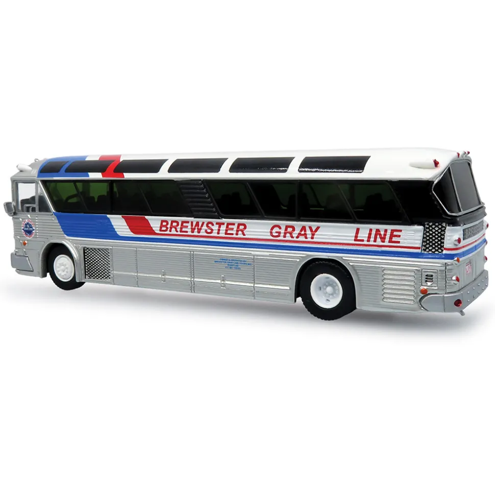 1964 MCI MC-5A Coach: Brewster Gray Line 1:87 Scale Diecast Model Bus by Iconic Replicas