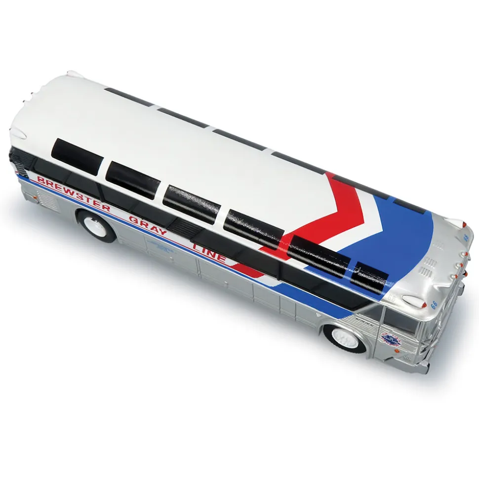 1964 MCI MC-5A Coach: Brewster Gray Line 1:87 Scale Diecast Model Bus by Iconic Replicas