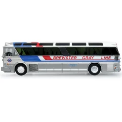 1964 MCI MC-5A Coach: Brewster Gray Line 1:87 Scale Diecast Model Bus by Iconic Replicas