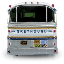1964 MCI MC-5A Coach: Greyhound Gold Stripe 50th Anniversary 1:87 Scale Diecast Model Bus by Iconic Replicas
