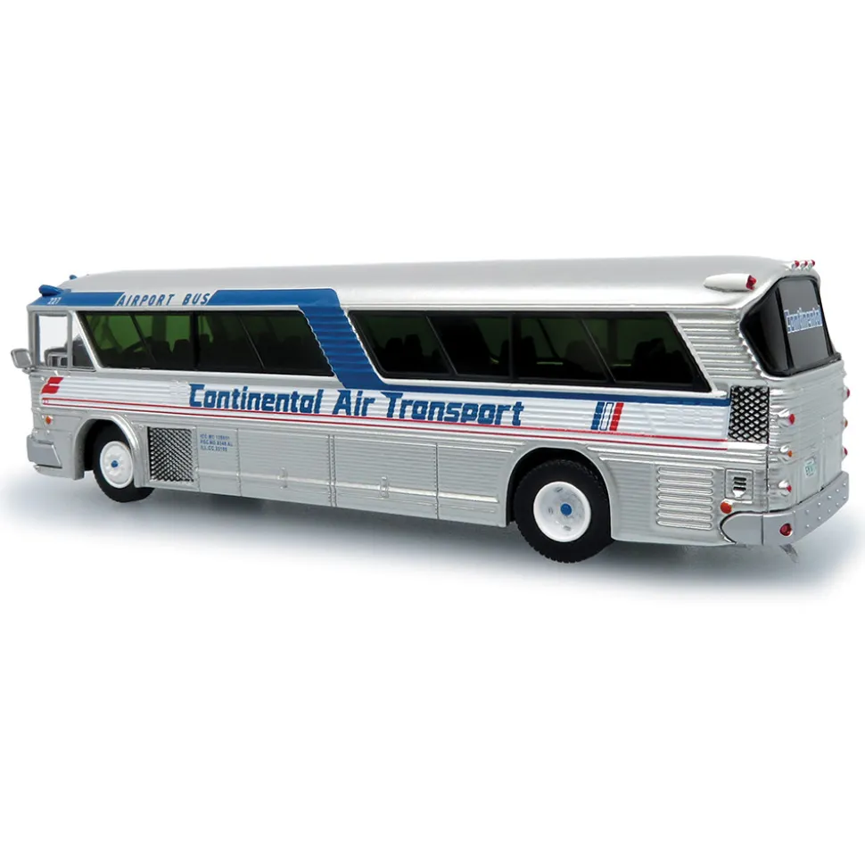1964 MCI MC-5A Coach: O'Hare Airport Continental Transport 1:87 Scale Diecast Model Bus by Iconic Replicas