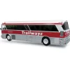 1964 MCI MC-5A Coach: Trailways 1:87 Scale Diecast Model Bus by Iconic Replicas