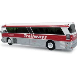 1964 MCI MC-5A Coach: Trailways 1:87 Scale Diecast Model Bus by Iconic Replicas