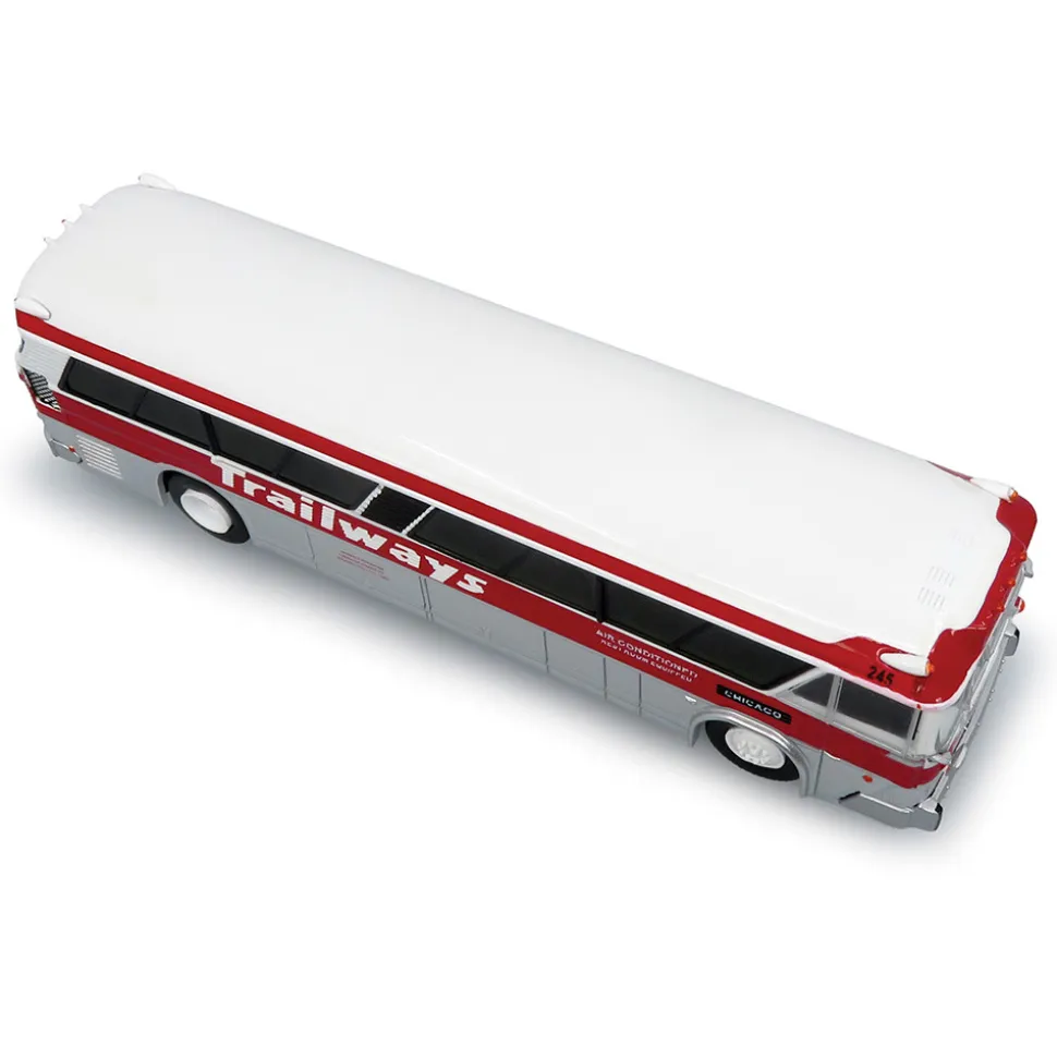 1964 MCI MC-5A Coach: Trailways 1:87 Scale Diecast Model Bus by Iconic Replicas