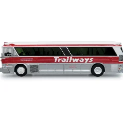 1964 MCI MC-5A Coach: Trailways 1:87 Scale Diecast Model Bus by Iconic Replicas