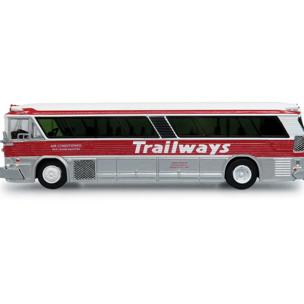 1964 MCI MC-5A Coach: Trailways 1:87 Scale Diecast Model Bus by Iconic Replicas