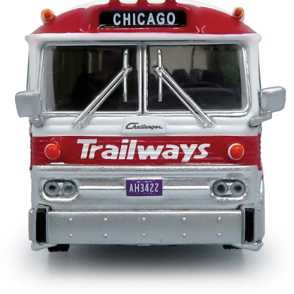 1964 MCI MC-5A Coach: Trailways 1:87 Scale Diecast Model Bus by Iconic Replicas