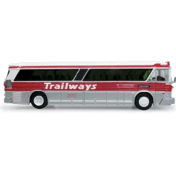 1964 MCI MC-5A Coach: Trailways 1:87 Scale Diecast Model Bus by Iconic Replicas