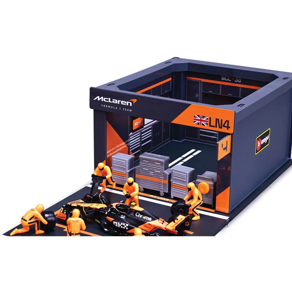 2024 McLaren F1 MCL38 Pit Pass - Norris #4 1:43 Scale Diecast Model Car by Bburago