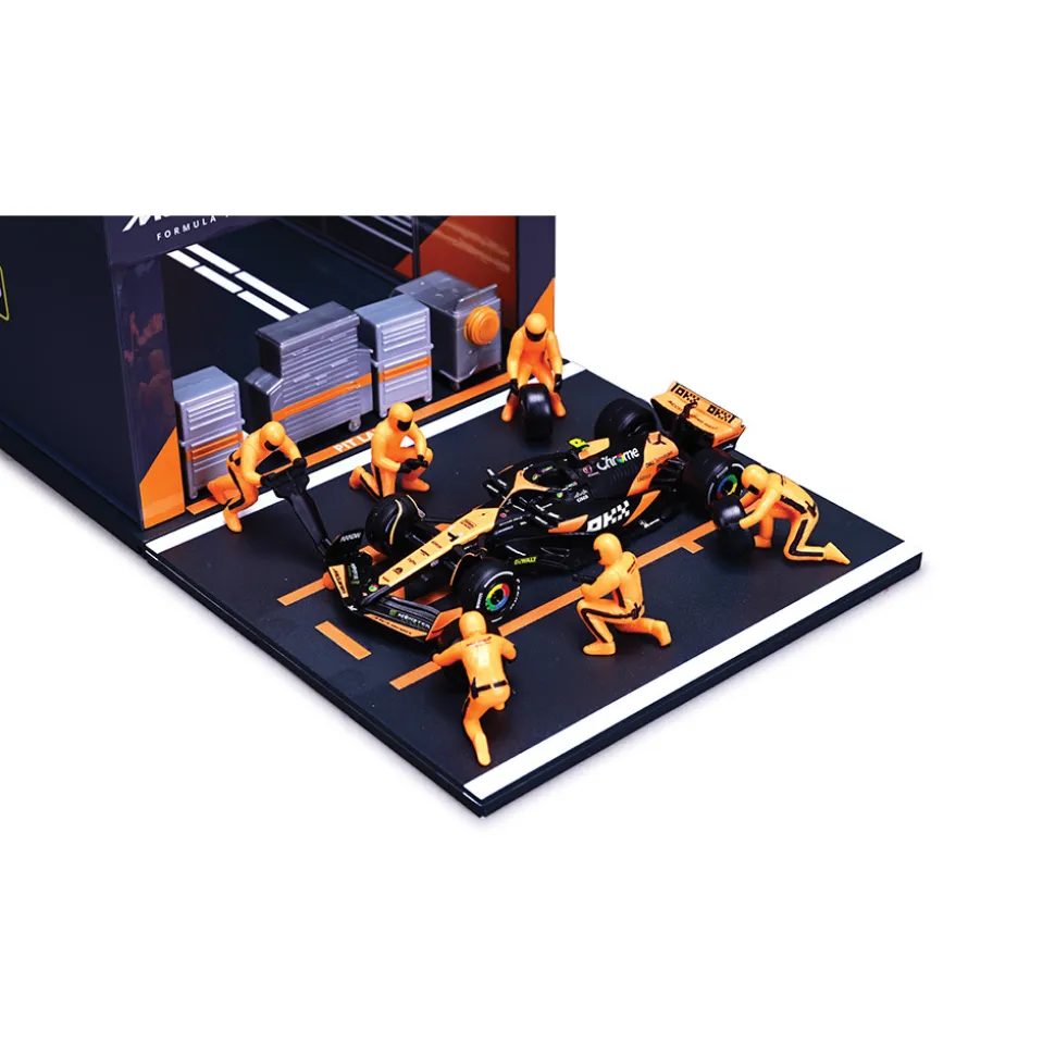 2024 McLaren F1 MCL38 Pit Pass - Norris #4 1:43 Scale Diecast Model Car by Bburago