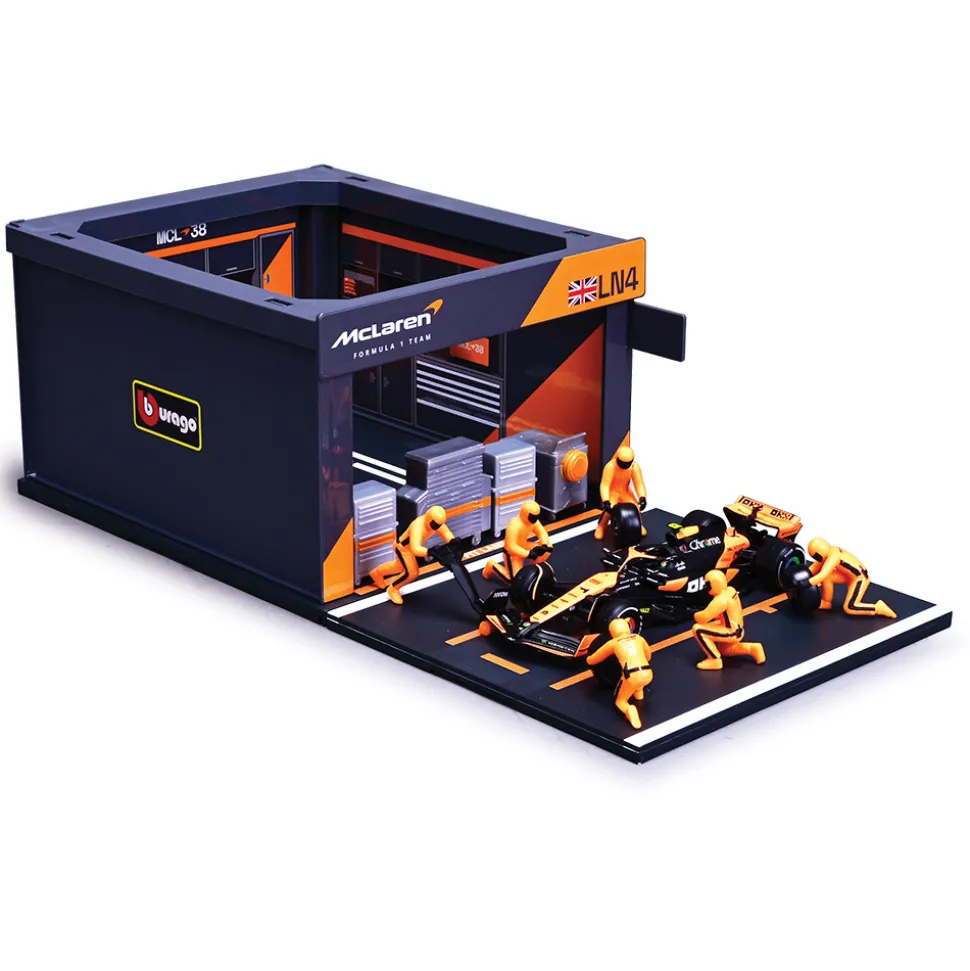 2024 McLaren F1 MCL38 Pit Pass - Norris #4 1:43 Scale Diecast Model Car by Bburago