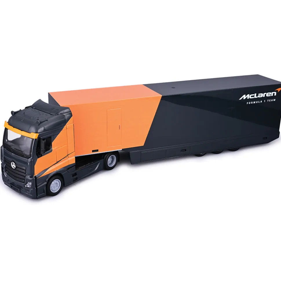 2024 McLaren F1 Semi Truck w/ MCL38 - Norris #4 1:43 Scale Diecast Model Car by Bburago