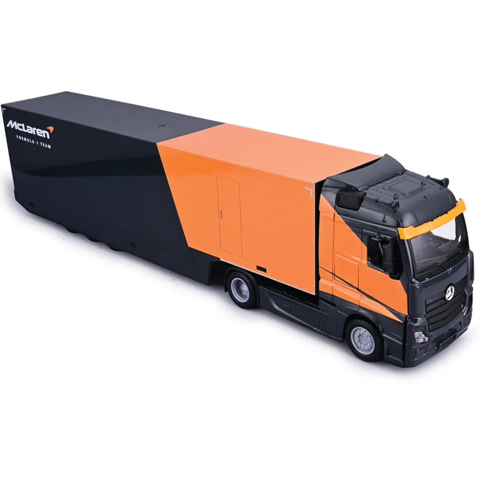 2024 McLaren F1 Semi Truck w/ MCL38 - Norris #4 1:43 Scale Diecast Model Car by Bburago