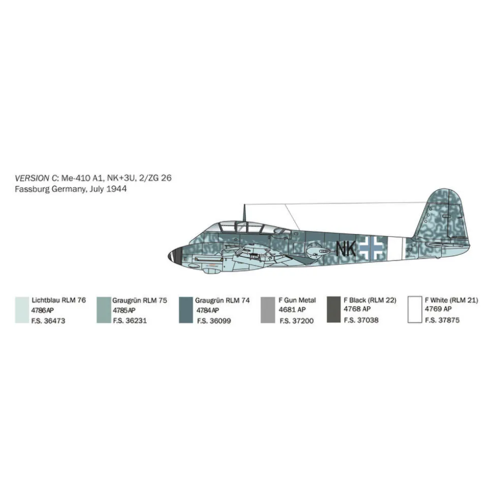 ME 410 A-1 “Hornisse” 1/72 Kit 1:72 Scale Plastic Model Kit by Italeri