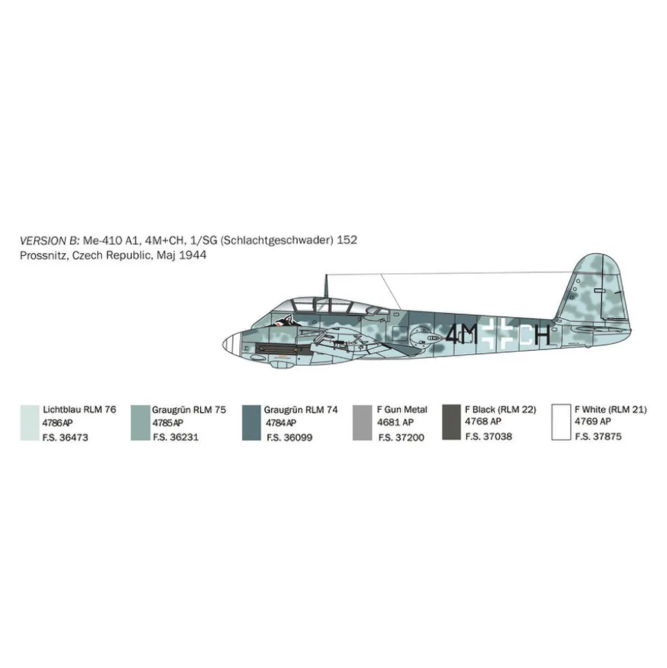 ME 410 A-1 “Hornisse” 1/72 Kit 1:72 Scale Plastic Model Kit by Italeri