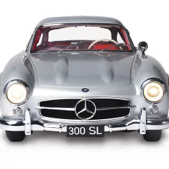 1955 Mercedes Benz 300SL Gullwing Coupe - Silver 1:8 Scale Diecast Model Car by IXO Models