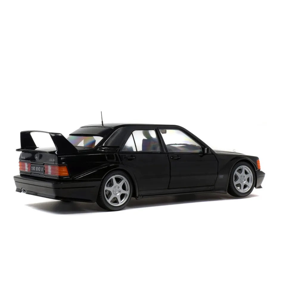 1990 Mercedes-Benz 190 (W201) Evo II - Black 1:18 Scale Diecast Model Car by Solido