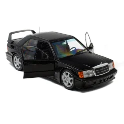 1990 Mercedes-Benz 190 (W201) Evo II - Black 1:18 Scale Diecast Model Car by Solido