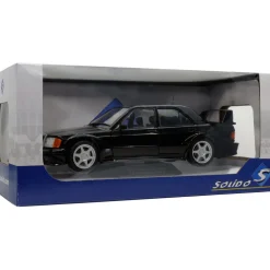 1990 Mercedes-Benz 190 (W201) Evo II - Black 1:18 Scale Diecast Model Car by Solido