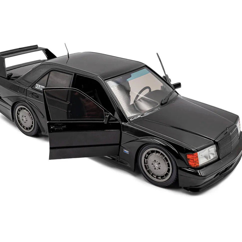 1990 Mercedes-Benz 190 (W201) Evo II Solido Works - Black 1:18 Scale Diecast Model Car by Solido