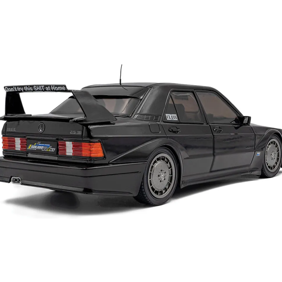 1990 Mercedes-Benz 190 (W201) Evo II Solido Works - Black 1:18 Scale Diecast Model Car by Solido