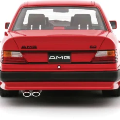 1987 Mercedes 300E AMG 6.0 - Red 1:18 Scale Cast Resin Model Car by Ottomobile