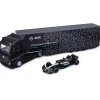 2024 Mercedes F1 Semi Truck w/W15 - Russell #63 1:43 Scale Diecast Model Car by Bburago