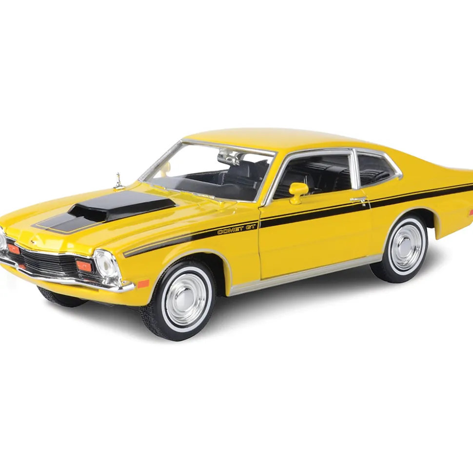 1971 Mercury Comet GT - Yellow 1:24 Scale Diecast Model Car by Motormax