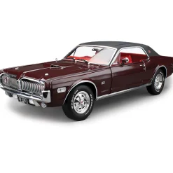 1968 Mercury Cougar XR7G - Black Cherry 1:18 Scale Diecast Model Car by Sunstar