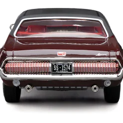 1968 Mercury Cougar XR7G - Black Cherry 1:18 Scale Diecast Model Car by Sunstar